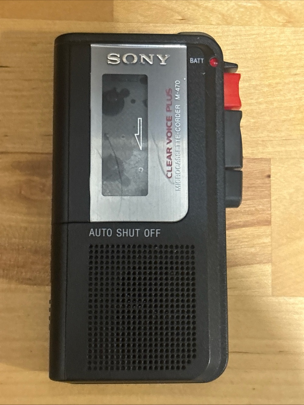 Sony M-470 Microcassette Handheld Voice Recorder Black Portable WORKING TESTED